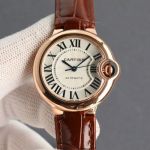 Cartier 18K Gold 28/33/36MM Automatic Movement White Women's Watch affordable luxury watch replicas USA